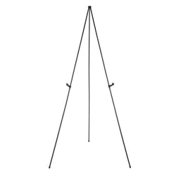 Amazon Basics Easel Display Stand  Instant Floor Poster  Lightweight  Collapsible and Portable with Tripod Base  Black Steel (supports 5 pounds)