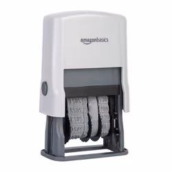 Amazon Basics Self-Inking Date Stamp  Rectangular  2.56"""" x 1.69"""" x 4.13""""