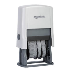 Amazon Basics Self-Inking Date Stamp  Rectangular  2.56"""" x 1.69"""" x 4.13""""