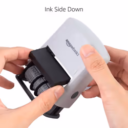 Amazon Basics Self-Inking Date Stamp  Rectangular  2.56"""" x 1.69"""" x 4.13""""