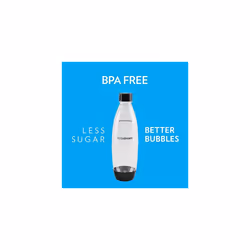 SodaStream Black 1L Slim Carbonating Bottles Twin Pack, Pack of 2