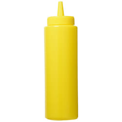 Squeeze Bottle  8 ounce  plastic  yellow 6 piecesUnit