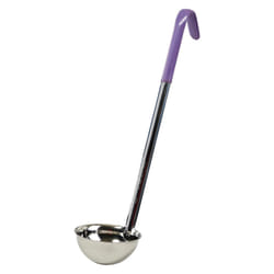 Winco One Piece Stainless Steel Ladle  6 Ounce  15.5  Purple
