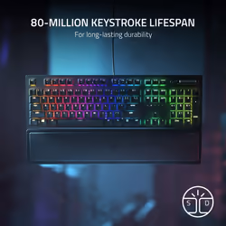 Razer BlackWidow V3 Mechanical Gaming Keyboard: Green Mechanical Switches - Tactile & Clicky - Chroma RGB Lighting - Compact Form Factor