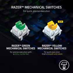 Razer BlackWidow V3 Mechanical Gaming Keyboard: Green Mechanical Switches - Tactile & Clicky - Chroma RGB Lighting - Compact Form Factor