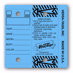 Genuine Versa-Tag Key Tags - Half-Pack - 125 Key Tags & Key Rings per