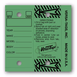 Versa-Tags Genuine Key Tags (Half-Pack) 125 Key Tags & Key Rings per B
