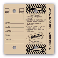 Versa-Tags Genuine Key Tags (Half-Pack) 125 Key Tags & Key Rings per B