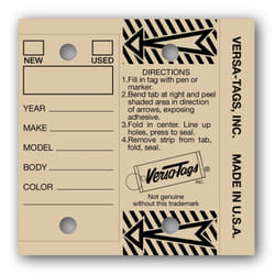 Versa-Tags Genuine Key Tags (Half-Pack) 125 Key Tags & Key Rings per B