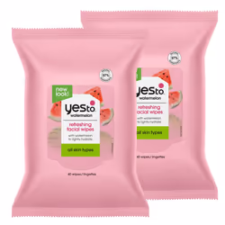 Yes To Face Wipes for Women and Men Refreshing Facial Cleansing Wipes for use as a Make Up Remover Cleaning Soothing Wate ...