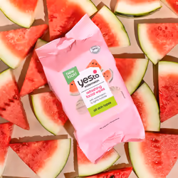 Yes To Face Wipes for Women and Men  Refreshing Facial Cleansing Wipes for use as a Make Up Remover  Cleaning  Soothing  Watermelon (Pack of