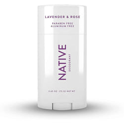 Native Deodorant - Natural Deodorant - Vegan, Gluten Free, Cruelty Free - Free of Aluminum, Parabens & Sulfates - Born in the USA - Lavender & Rose
