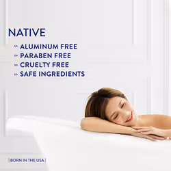 Native Deodorant - Natural Deodorant - Vegan, Gluten Free, Cruelty Free - Free of Aluminum, Parabens & Sulfates - Born in the USA - Lavender & Rose