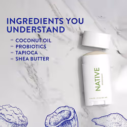 Native Deodorant - Natural Deodorant - Vegan, Gluten Free, Cruelty Free - Free of Aluminum, Parabens & Sulfates - Born in the USA - Lavender & Rose