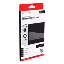 Gioteck SPONSW-11-MU, Screen protector, Nintendo Switch OLED, Transparent, Tempered glass, Clear screen protector, Nintendo
