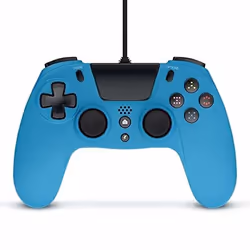 Gioteck VX-4, Gamepad, PlayStation 4, D-pad, Analogue / Digital, Wired, Blue