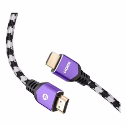 Gioteck HD3UNI-11-MU, 2 m, HDMI Type A (Standard), HDMI Type A (Standard), 48 Gbit/s, Black, Violet, White