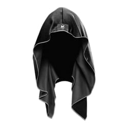 MISSION Cooling Hoodie Towel  Black - Soft  Durable Microfiber - Cools Up to 2 Hours - UPF 50 Sun Protection - Machine Washable