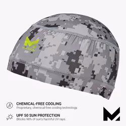 MISSION Cooling Helmet Liner  Digi Camo - Lightweight & Breathable - Cools Up to 2 Hours - UPF 50 Sun Protection - Machine Washable