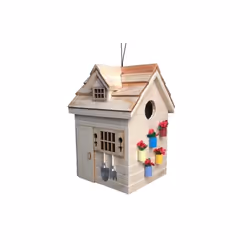 Home Bazaar HB-9504S Potting Shed Birdhouse - Natural