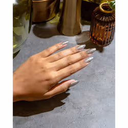 Gelish Powder Dip Collection (Am I Making You Gelish?) Silver Sparkle Nail Dip Powder Nail  Silver Sparkle Powder  Dip Powder Colors  8 ounce
