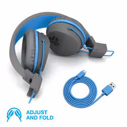 JLab JBuddies Kids Wireless Headphones - Grey/ Blue - Additional view 5