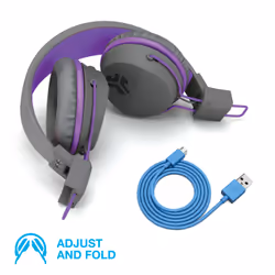 JLab JBuddies Kids Wireless Headphones - Grey/ Purple - Additional view 5