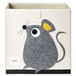 3 Sprouts SP3UBXMOU storage box Square Polyester Beige, Grey