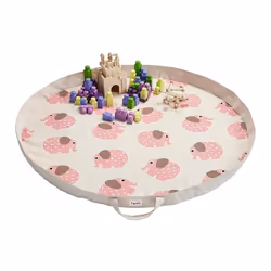 3 Sprouts Elephant play mat bag, Baby play mat, Cotton, Pink