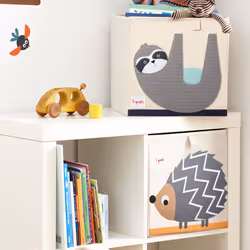 3 Sprouts SP3IBXSLO storage box Square Polyester Beige, Black, Blue, Grey, White