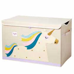 3 Sprouts ITCUNI, Toy storage box, White, Freestanding, Image, Rectangular, Polyester