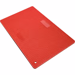 Vincent Heat Resistant Silicone Tool Mat For Styling and Barber Station For Curling Irons Flat Irons Hot Styling Tools Red