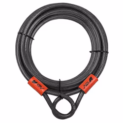 BV Heavy-Duty 30FT Security Cable Lock with Loops - 10mm (3/8 Inch) Cut-Resistant Braided Steel Cable - Versatile & Weatherpr ...