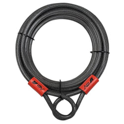 BV Heavy-Duty 30FT Security Cable Lock with Loops - 10mm (3/8 Inch) Cut-Resistant Braided Steel Cable - Versatile & Weatherproof - Bike Lock Cable  Se