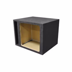 Qpower HD115 VENT SQ 15 in. Single Square Vented Subwoofer Enclosure Box, Charcoal