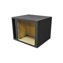 Qpower HD115 VENT SQ 15 in. Single Square Vented Subwoofer Enclosure Box, Charcoal