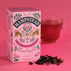 Hampstead Tea ORGANIC FAIRTRADE ROSEHIP & HIBISCUS TEA BAGS