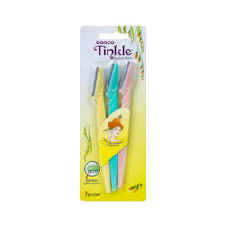 Tinkle Precision Eyebrow Razors - 3-Pack Facial Hair and Peach Fuzz Remover for Smoother Skin and Flawless Eyebrow Shaping