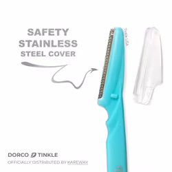 Tinkle Precision Eyebrow Razors - 3-Pack Facial Hair and Peach Fuzz Remover for Smoother Skin and Flawless Eyebrow Shaping