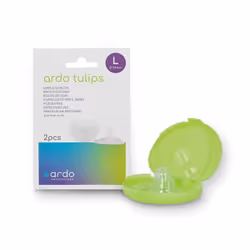 Tulips Contact Nipple Shields with Storage Case. Soft Silicone Breastfeeding Shield Set Free from BPA for Nipple Protection W ...