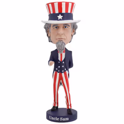 Royal Bobbles Uncle Sam Bobblehead  Premium Polyresin Lifelike Figure