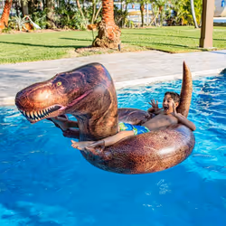 PoolCandy Inflatable Jumbo Animal Pool Tube T-Rex 48inch