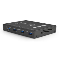 WyreStorm USBHUB4 USB 3.2 Gen 1 (3.1 Gen 1) Type-B 5000 Mbit/s Black