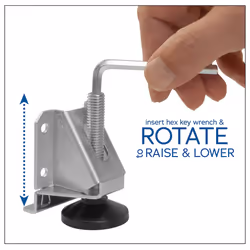 Fulton Side Mount Heavy Duty Steel Furniture Leg Leveling Feet  Adjustable Height with Round Foot Ideal for Desks Tables Shelving Units Shop Cabinets