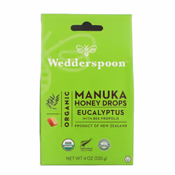 Wedderspoon, Organic Manuka Honey Drops, Eucalyptus with Bee Propolis, 4 oz (120 g)