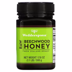 Wedderspoon, Raw, Beechwood Honey, 17.6 oz (500 g)