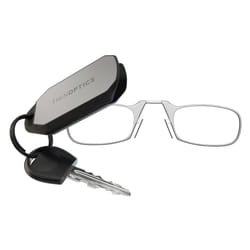 ThinOPTICS Reading Glasses + Keychain Fob | Clear Frames, 1.00 Strength