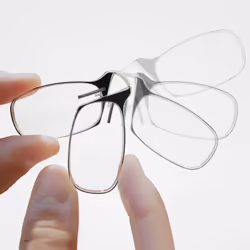 ThinOPTICS Reading Glasses + Keychain Fob | Clear Frames, 1.00 Strength