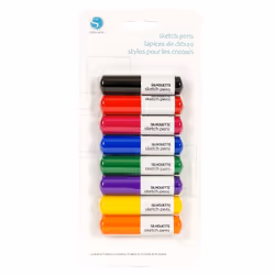 Silhouette Sketch Pen Basics Pack, 8 pc(s), Black, Blue, Green, Orange, Pink, Purple, Red, Yellow