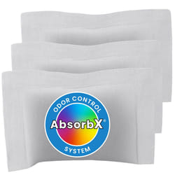 iTouchless Official AbsorbX 3-Pack Trash Can Odor Filters  Activated All Natural Charcoal Odor Absorber Air Freshener Deodorizer Stops Garbage Smells